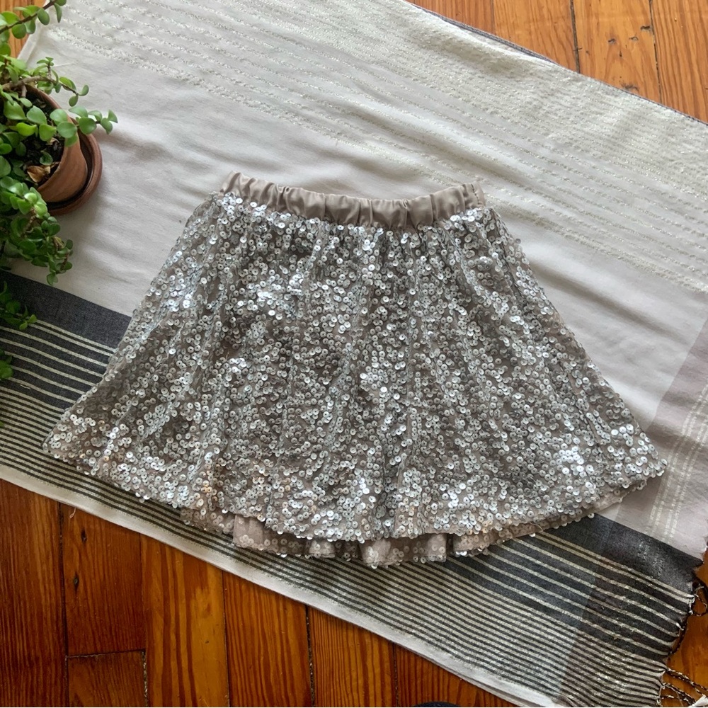 Cherokee Taupe Sequin Girl’s Skirt- Size L 10/12
